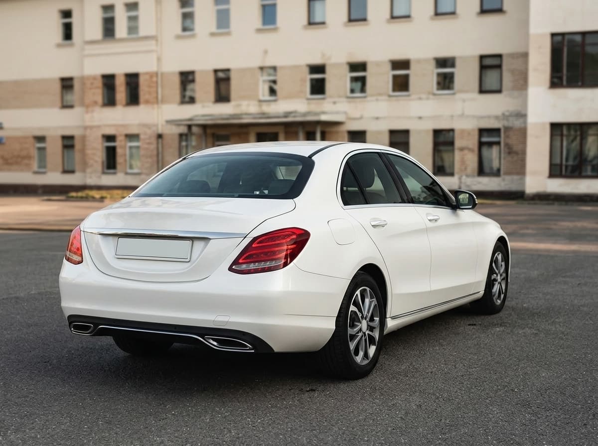 White Mercedes-Benz C-Class