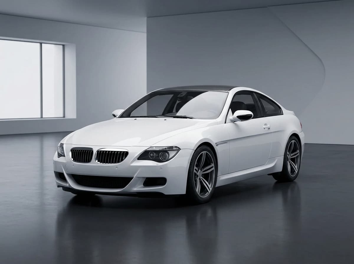 White BMW M6 Coupe