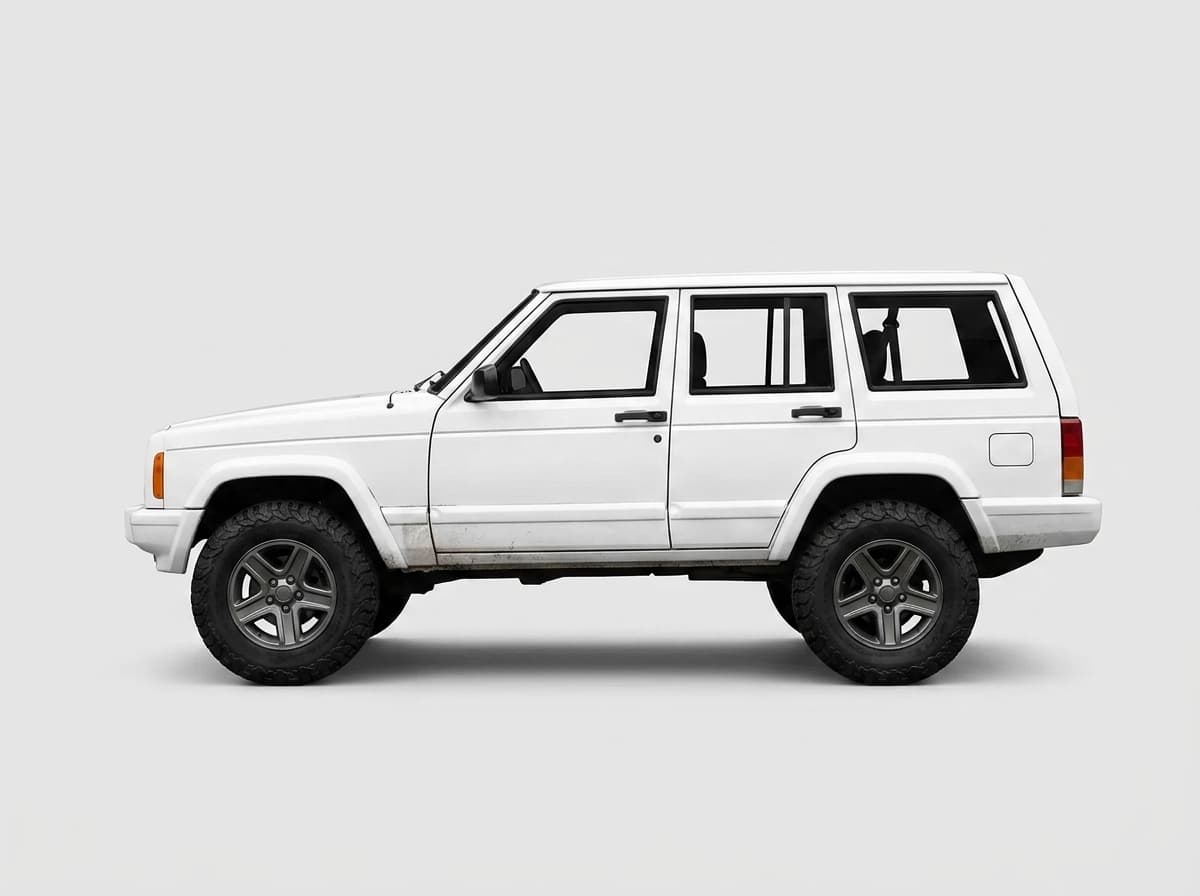 Classic White Jeep 4x4